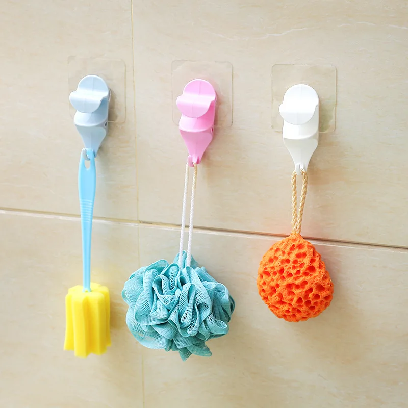 

1PC Bathroom Kitchen Door Wall Suction Hook Hanging Organizer Dustproof Wash basin Holder Rack For Towel Basin Hanger Save Space