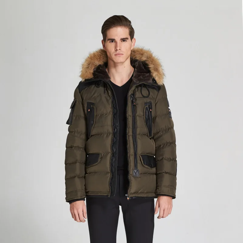 

Winter Coat Men Motorcycle Jacket Men Padded Jacket Trench Coat Parka Cold Winter Clothes Fur Collar Quilted