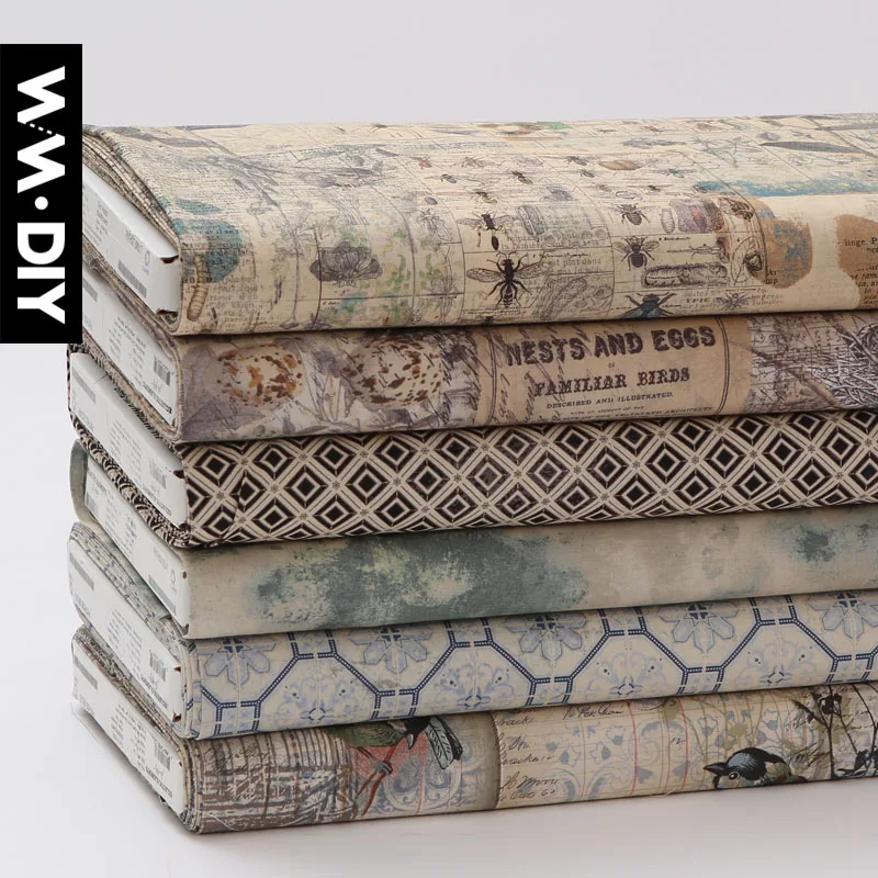 

2018 New, retro men, eclectic, U.S. imported cotton fabric, fabric, patchwork, handmade, rowan 1/4m