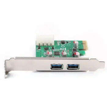

PCI-E Express 5Gbps Hi-Speed 2-Port USB 3.0 Front Panel Controller Card 4 Pin IDE Power Adapter