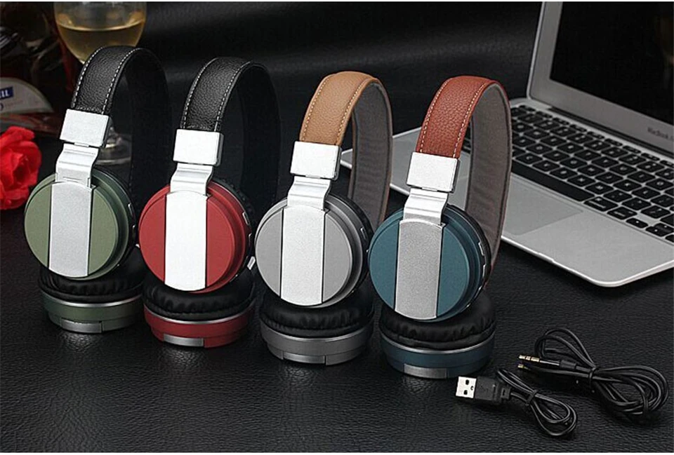 BT008 Bluetooth Headphone Stereo Wireless Bluetooth 4.0 Foldable Metal Headset Portable Earphone Support TF Slot AUX MP3 Player (35)