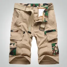 Камуфляжная оснастка мужская хлопковая большая свободная многокарманная контрастная прошивка Мужская Повседневная Пять приливов