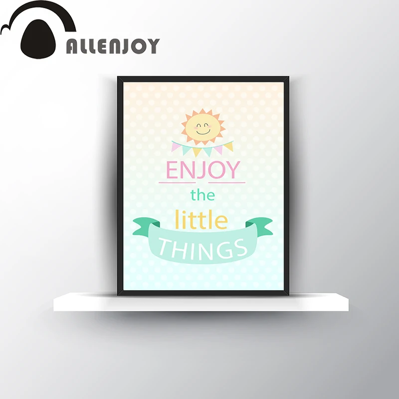 

Enjoy the little things Quote Canvas Art Print Poster Wall Picture oil painting for Home bedroom Decoration Wall Decor frameless