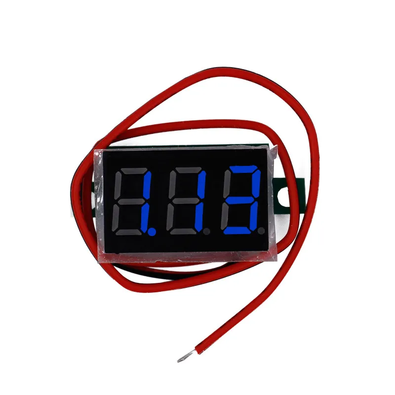 Красный светодиодный дисплей мини цифровой 4,5 v-30 v вольтметр тестер Напряжение Панель метр Вольтметр для электромобиля или мотоцикла автомобиля 44% Off - Цвет: Blue