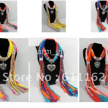 Горячий Женский шарф ювелирные изделия с кулоном в форме сердца женские ожерелья шарфы хлопок scarves30pcs