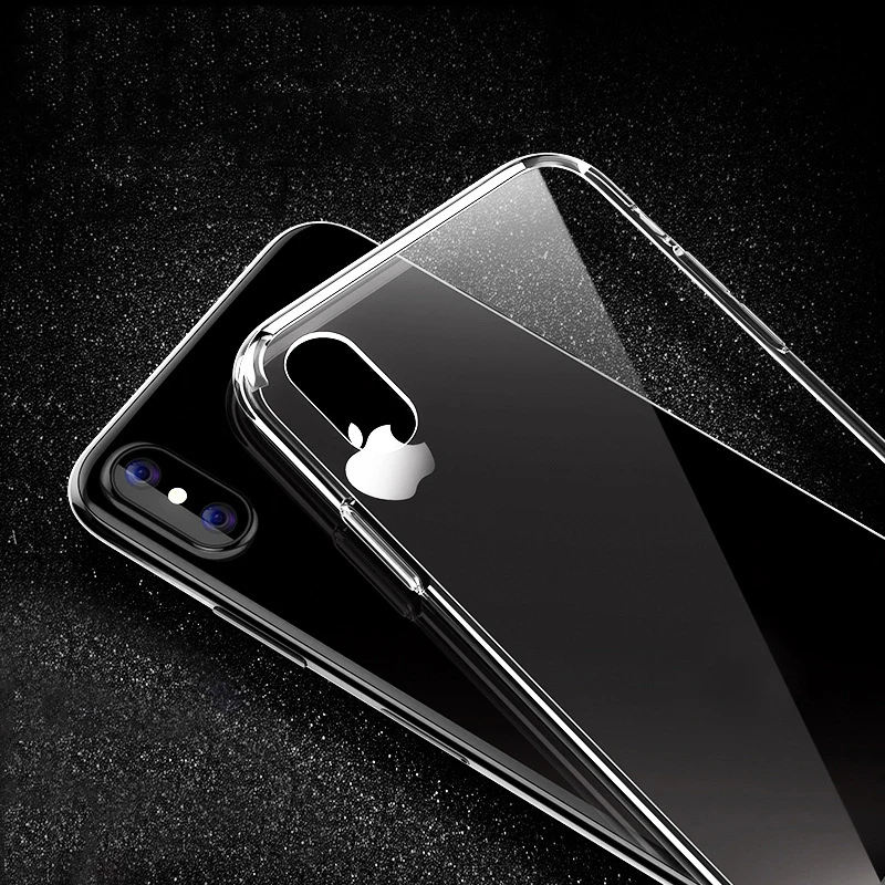 Clear TPU Silicon Case for iPhone XS Case for iPhone X XS Max XR SE 6 6S 7 8 Plus Ultra Thin Protective Transparent Soft Covers
