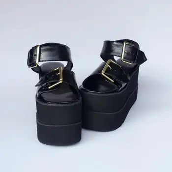 

Princess sweet lolita shoes European fashion and cool Harajuku thick muffin sandals high heel thin leg casual shoes an7518