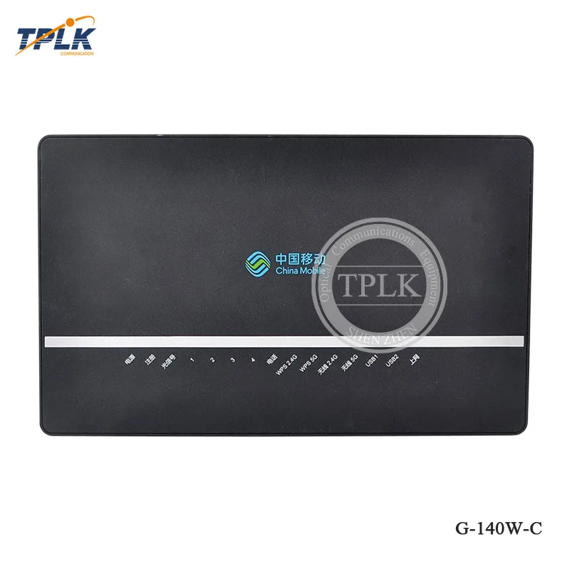 

English/Chinese version Alcatel Lucent G-140W-C GPON ONU ONT with 4GE LAN ports,2.4G/5G dual-band WiFi,with China Mobile LOGO