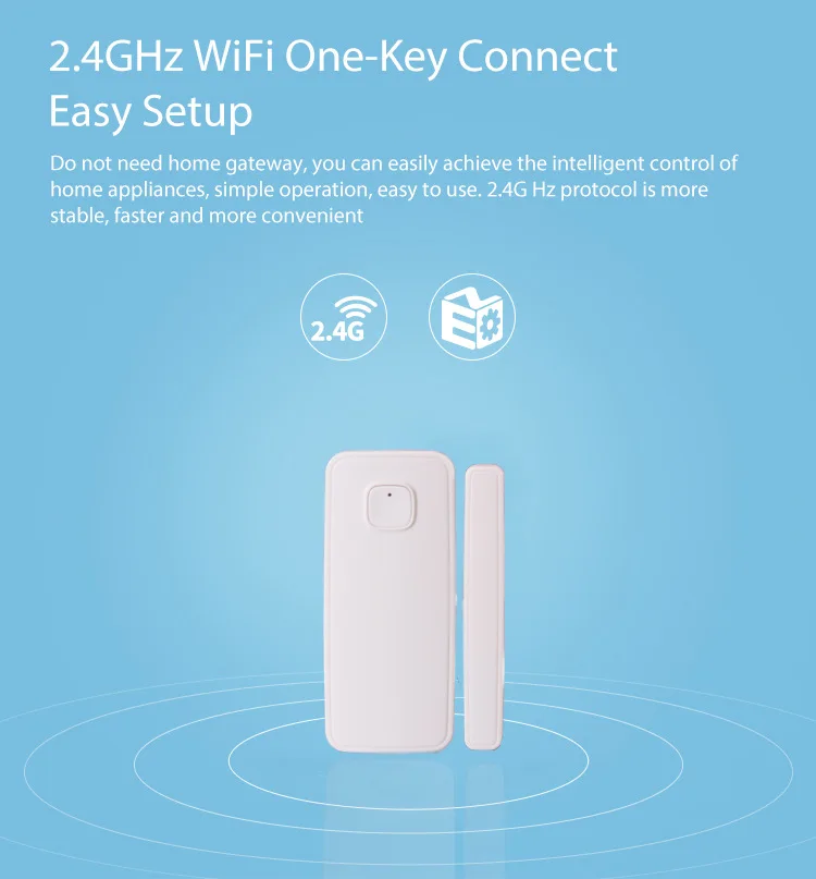 Wifi Door Sensor Window Sensors Alexa Google Home IFTTT Alarm Security Smart Life APP Wireless Remote Control(7)