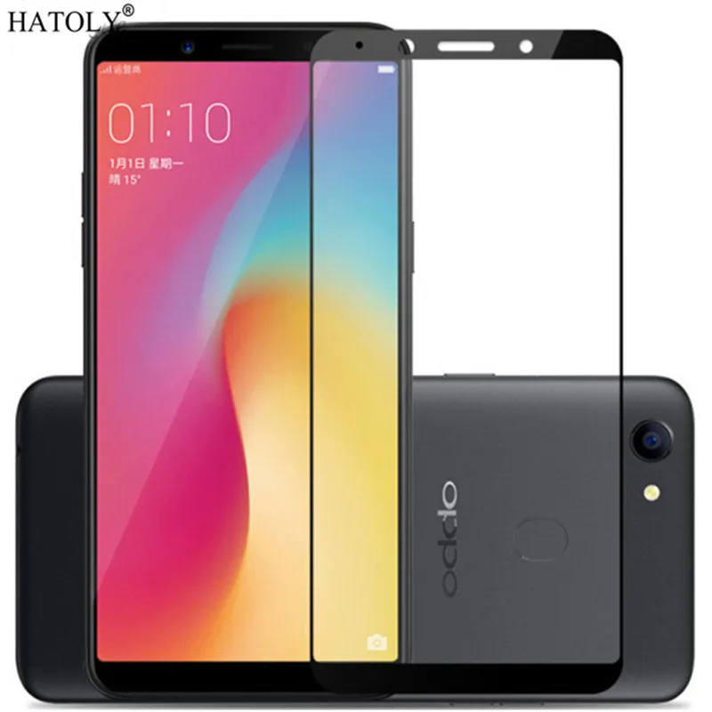 Защитное стекло для экрана OPPO A73 F5 полное покрытие закаленное против царапин