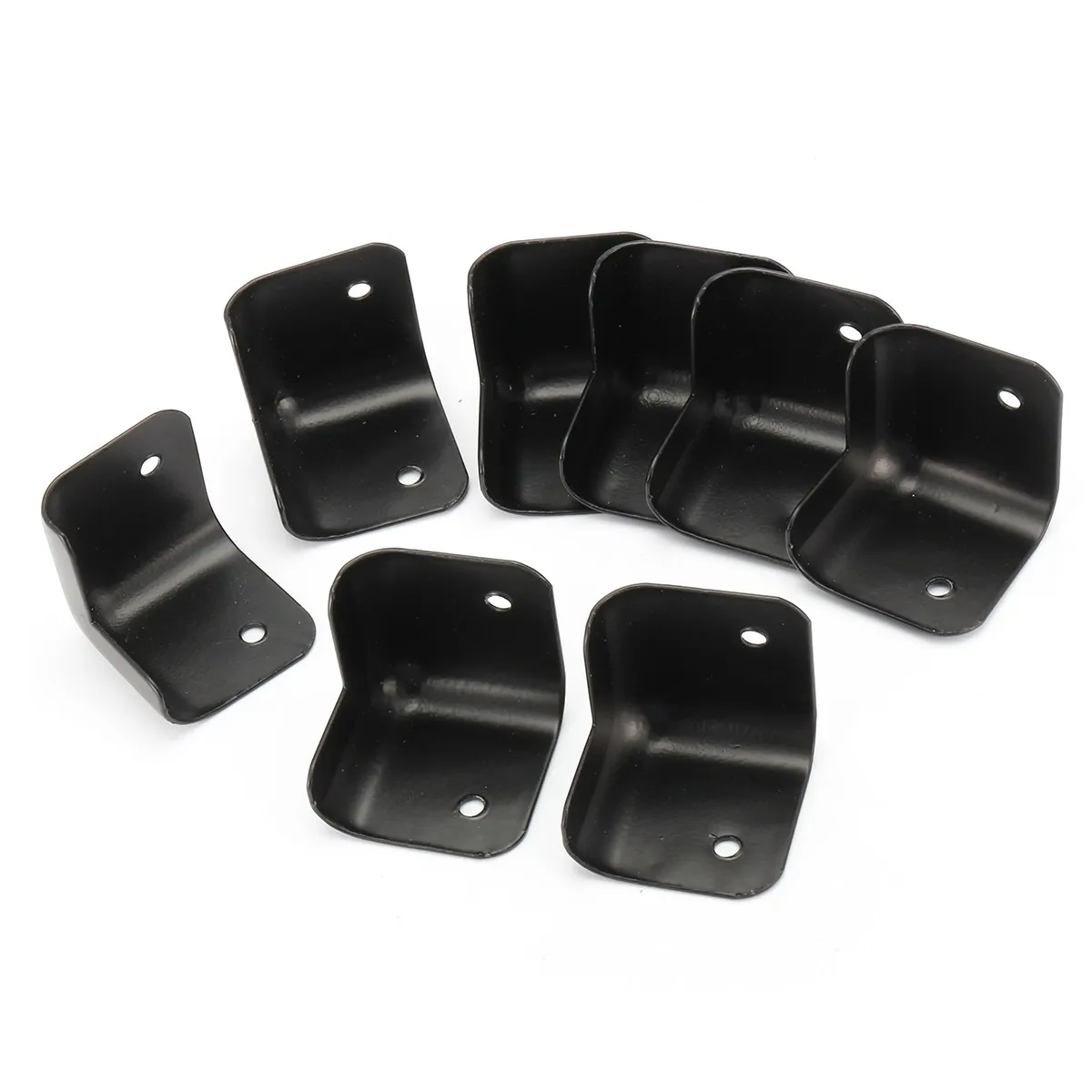 

New Arrivals 8Pcs 35x35x35mm Metal Black Two Holes Guitar AMP Amplifier Cabinet Corners Safety Speaker Corner Cabinet Corner