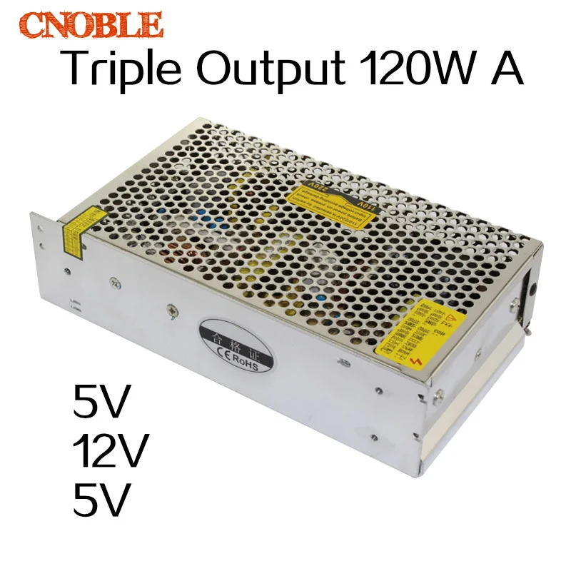 

120W Triple output 5V 12V -5V Switching power supply smps AC to DC
