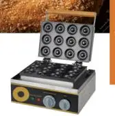 

Electric 12 Holes Dounts Cookie Making Machine 1.5kw Donut Maker Machine Plate Round Cake Machine