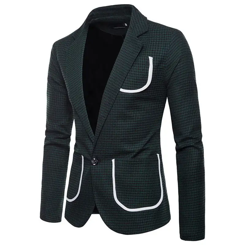 Men’s Suit Slim 2-Piece Suit Blazer Business Wedding Party Jacket Coat & Pants Offices Classic Suit Formal Jacket Man L15# (11)