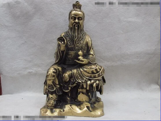 

38CM China Brass Copper famous Taoism WU Dang Tai Shang Lao Jun Taoist Buddha Statue