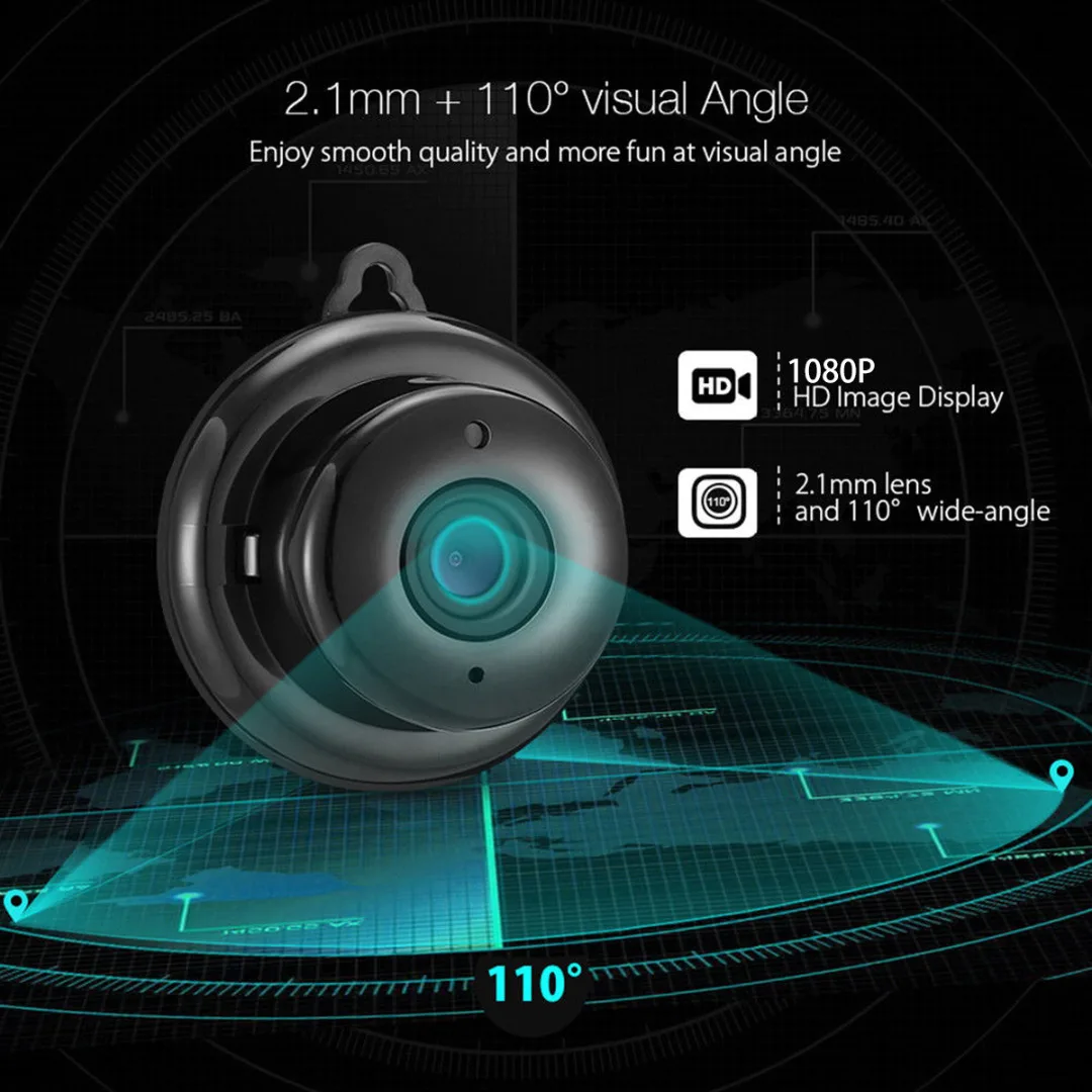 Mayitr 1pc Full HD 1080P Mini Wireless WIFI IP Camera Night Vision Mini Camcorders Kits for Home Security CCTV