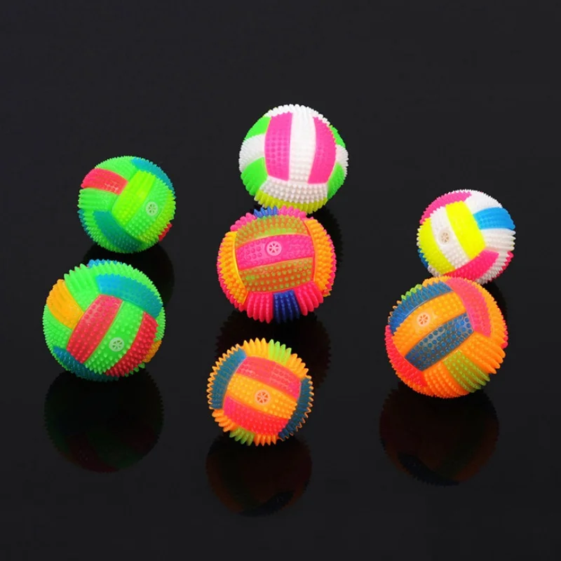 Случайный цвет 6,5 см Детский Светильник для волейбола прыгающие звуковые шары светящиеся игрушки для детей мигающие вечерние подарки Новинка