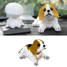 Автомобильный декор, качающаяся голова, игрушки, Автомобильные украшения, качающаяся голова, бигль, кивка, собака, автомобильная приборная панель, Декор, авто спящий щенок