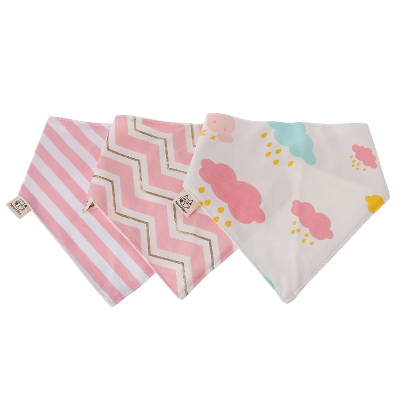 

3Pcs/set Fashion Baby Bibs Infant Cotton Bandana Bibs Babador Saliva Kids Scarf Towel MAY21-A