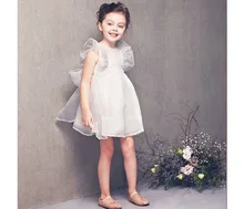 Newborn Baby Girls Kids Princess Wedding Party Summer Snow White Sleeveless Tutu Dresses Costume Clothes 2-7 Years Kids Clothes