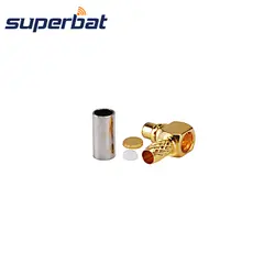 Superbat MMCX штекер обжимной правый угол золото разъем rf для коаксиального кабеля RG174, RG316, LMR100 Новый
