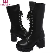 MUQGEW зимняя обувь; женские ботильоны; кожаные женские повседневные ботинки В рыцарском стиле; ковбойские ботинки на молнии; женская обувь; zapatos de mujer
