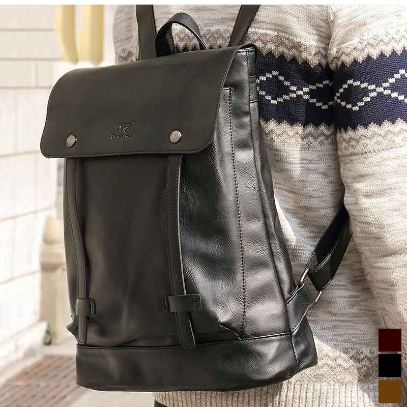 Three-box Brand Men's Large Capacity Laptop Backpack For Travel Casual Men Daypacks Leather Travle Backpack Male Mochila