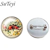 SUTEYI Stylish Woman Glass Cabochon Animal Brooch  Art Picture Birds Brooches Pins Suit Men's Shirts Accessory crystal Jewelry ► Photo 3/6