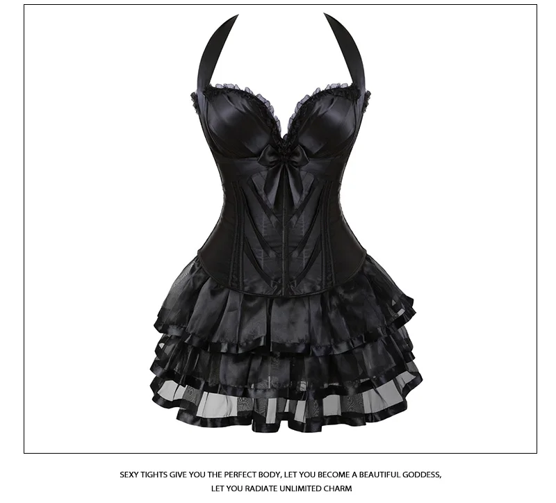 Новинка года, платья с завышенной талией, женское белье, сексуальные корсеты в полоску, черное карнавальное платье, костюм, бюст 68053704