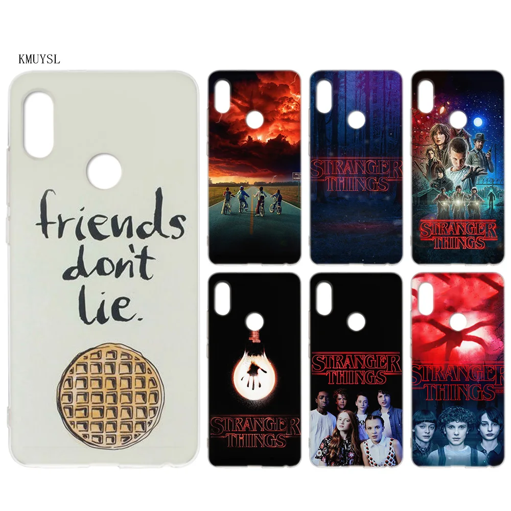 

KMUYSL stranger things poster TPU Clear Soft Case Cover Shell for Xiaomi 8 Redmi 6A 6 Note 5 4X 4 A1 S2 Plus Pro