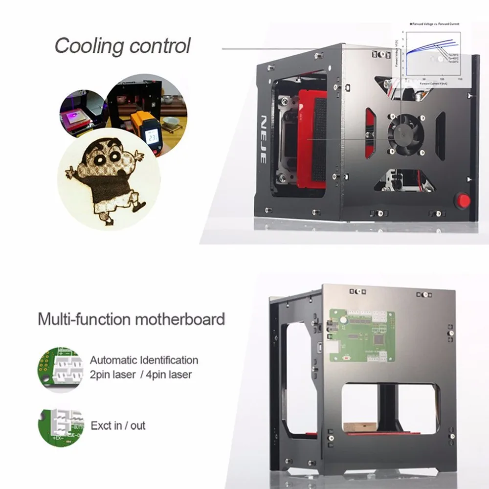 NEJE DK-8-KZ 1000 мВт/2000 МВт/3000 МВт мини USB лазерная гравировальная машина автоматический ЧПУ деревянный маршрутизатор лазерный гравер принтер
