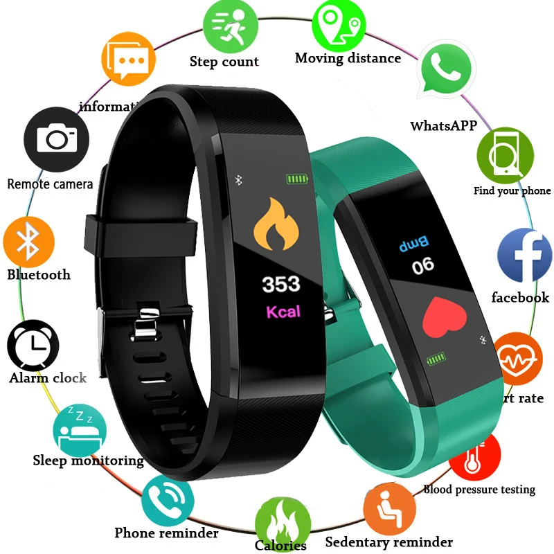 

2019 New Smart Bracelet Sport Bluetooth Wristband Heart Rate Monitor Watch Activity Fitness Tracker Smart Band PK Mi Band 2 3