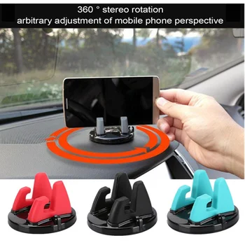 

Universal Car Holder Rotatable Soft Silicone Anti Slip Mat Mobile Phone Mount Stands Bracket Support for iPhone 5 6 6s 7 GPS