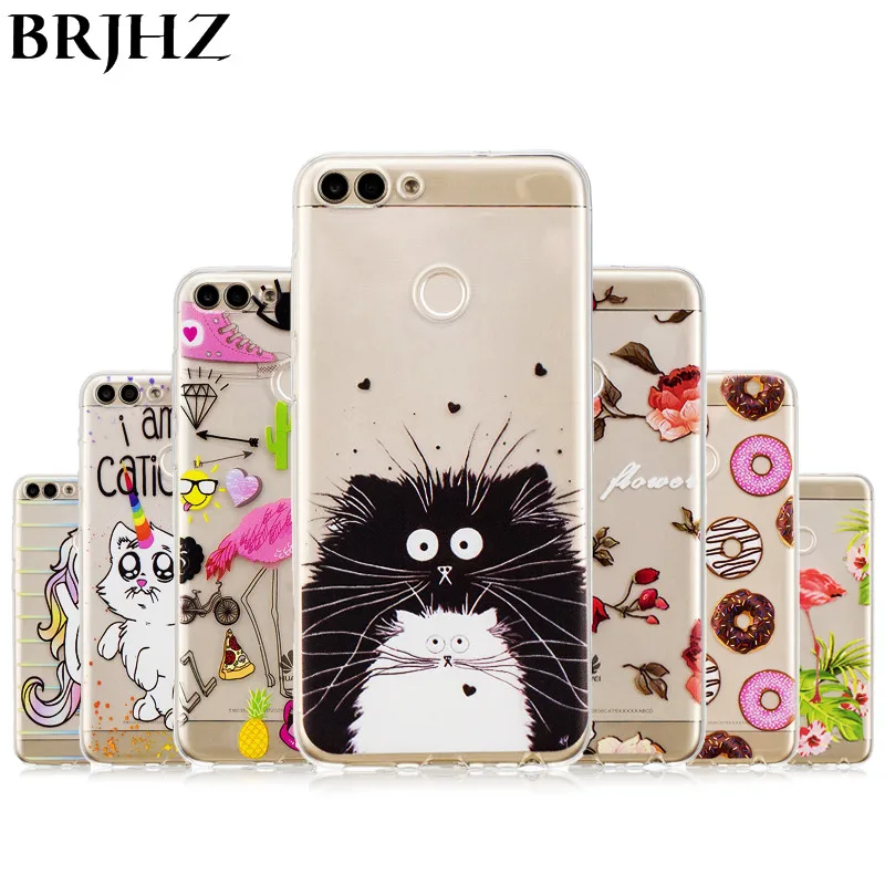 

For Fundas Huawei P Smart Case Soft TPU Silicone Cases For Coque Huawei Enjoy 7S Case P Smart Back Cover Transparent Phone Case