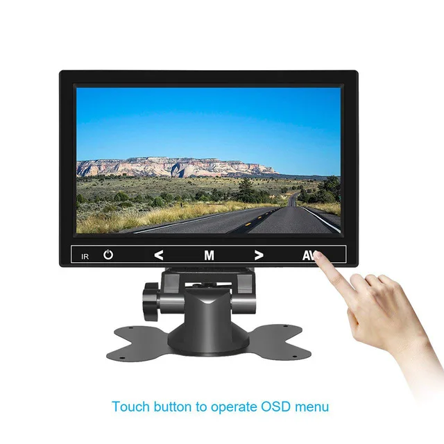 

7 " 800x480 Button Touch LCD Mini Monitor Computer TV with HDMI VGA Video Audio Input for Home security Display/CCTV Car Rearvie