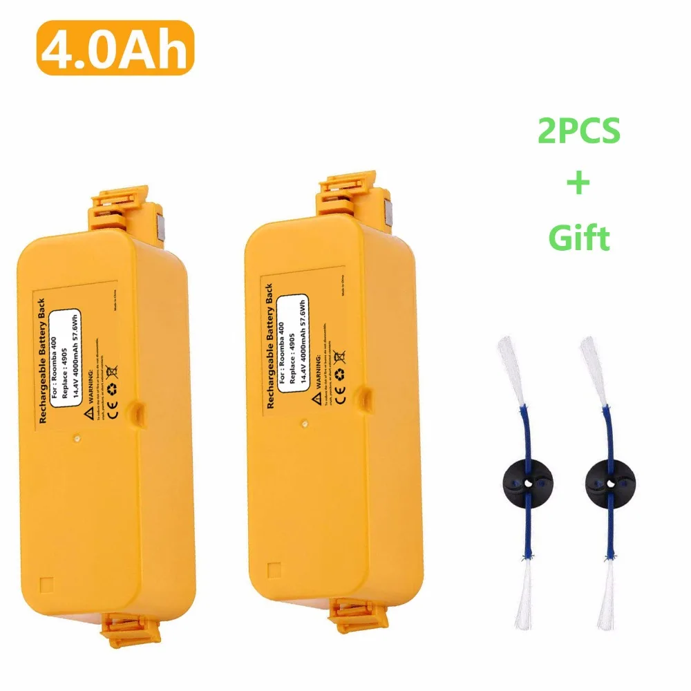 

2PCS For Irobot Roomba400 14.4v 4ah high capacity Ni-mh Replacement Battery for iRobot Roombairobot battery sweeper battery