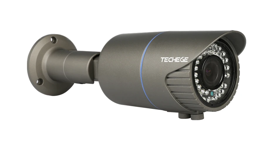 Techege HD 4.0MP H.265 2,8-12 мм моторизированный зум-объектив 2592*1520 ip-камера наружная Всепогодная цилиндрическая камера DC12V/48 P POE