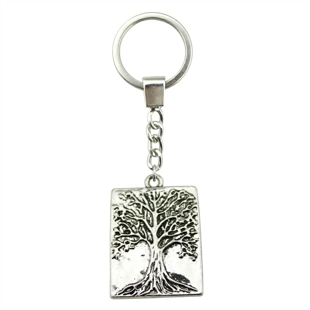 

Vintage Men Jewelry Keychain Diy Metal Holder Chain Tree 32x22mm 2 Colors Antique Bronze Antique Silver Pendant Gift