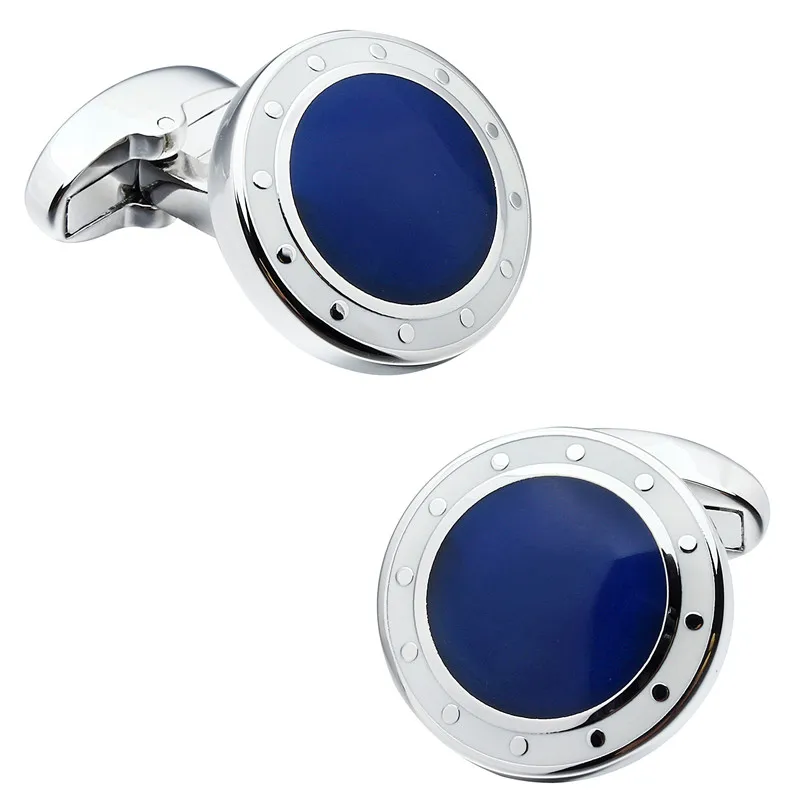 

HAWSON Blue&Black Enamel Cufflinks Options Mens Cuff Button Free Shipping