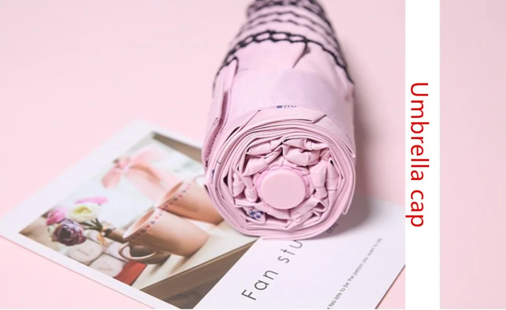 10.Umbrella Rain Women Folding Umbrellas Female Sunny Parasol Lovely Mini Pocket Umbrella Girls Travel Waterproof