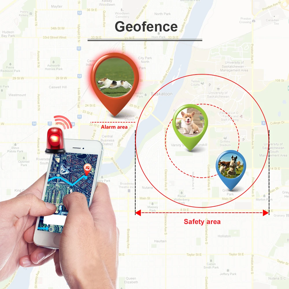 GPS трекер для домашних животных TKSTAR TK909 водонепроницаемый мини в режиме реального