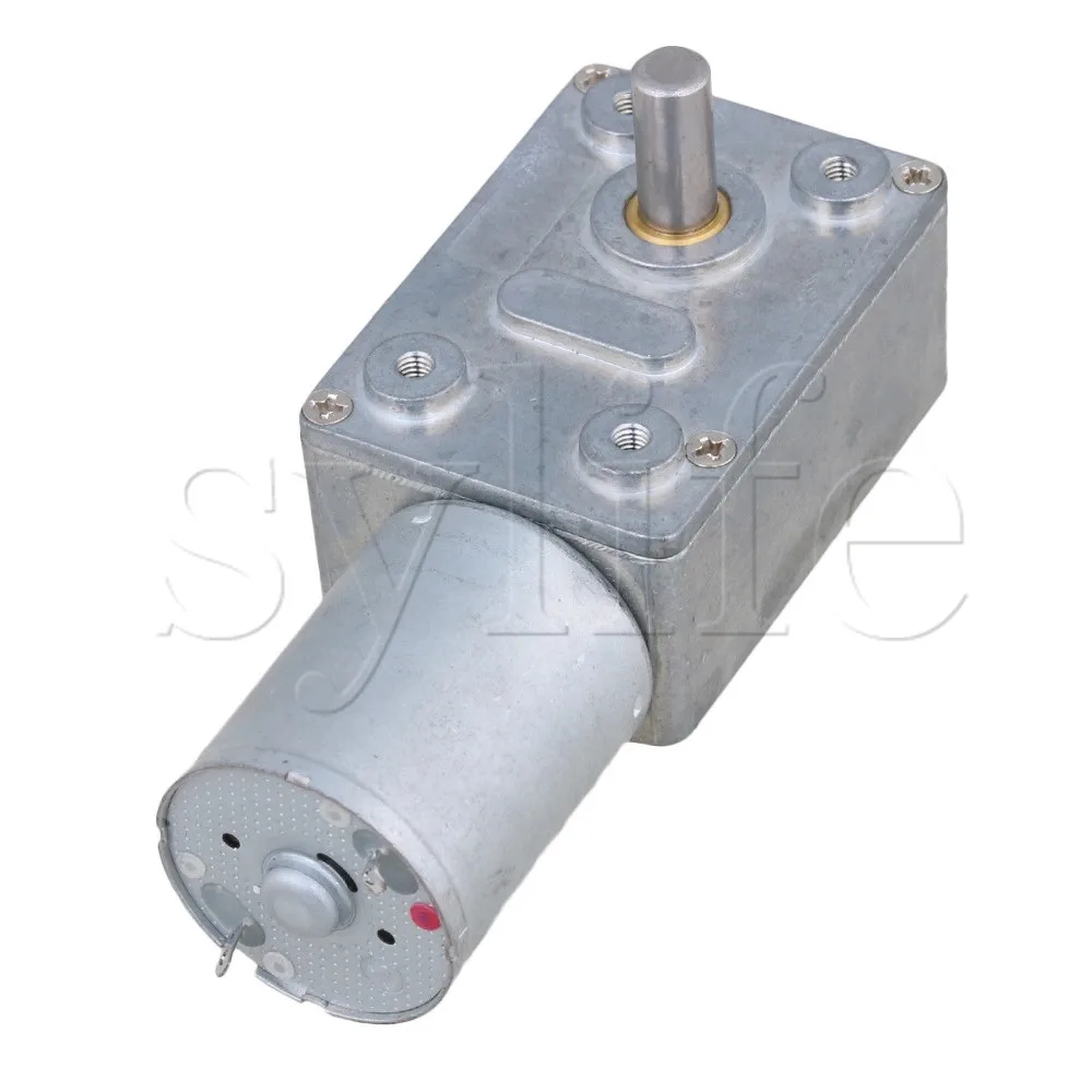 High Torque 12V DC 2rpm DC Worm Geared Motor With Gear Reducer Turbo