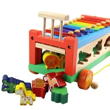 Хлопушка Классические игрушки пальчиковые руки на звук фортепиано обучение маленьких детей Игрушка Животные Грузовик 8 весов постучал игрушечный ксилофон