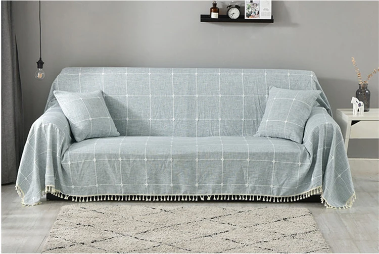 Чехол для дивана из хлопка и льна, универсальный чехол для дивана, полотенец, пылезащитный чехол для диванов