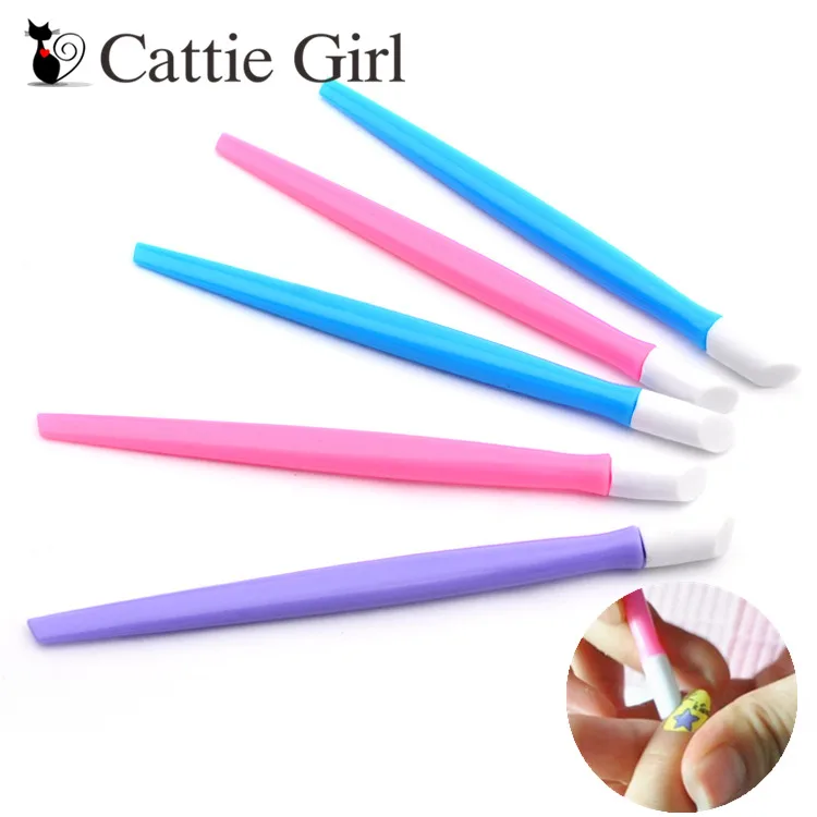 

1pc Nail Sticker Smooth Pen DIY Nail Decal Fixing Pen Manicure Art Decoration Flatten Tool Nail Sticker Pusher