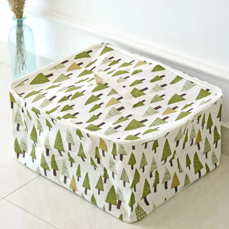 Tree Cotton Line Clothing wardrobe Storage Basket Box secret Pouch Large Laundry lingerie washing Quilt storage Organizer