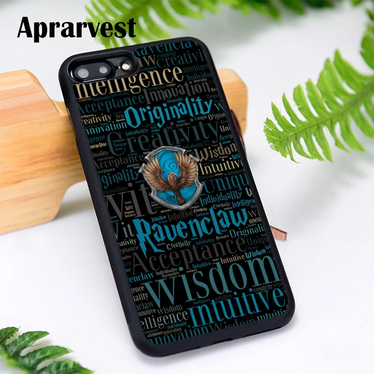 

Aprarvest Silicone Phone Case Cover For iPhone 6 6S 7 8 Plus 5 5S SE X XS MAX XR Ravenclaw Hogwarts harry Potter House