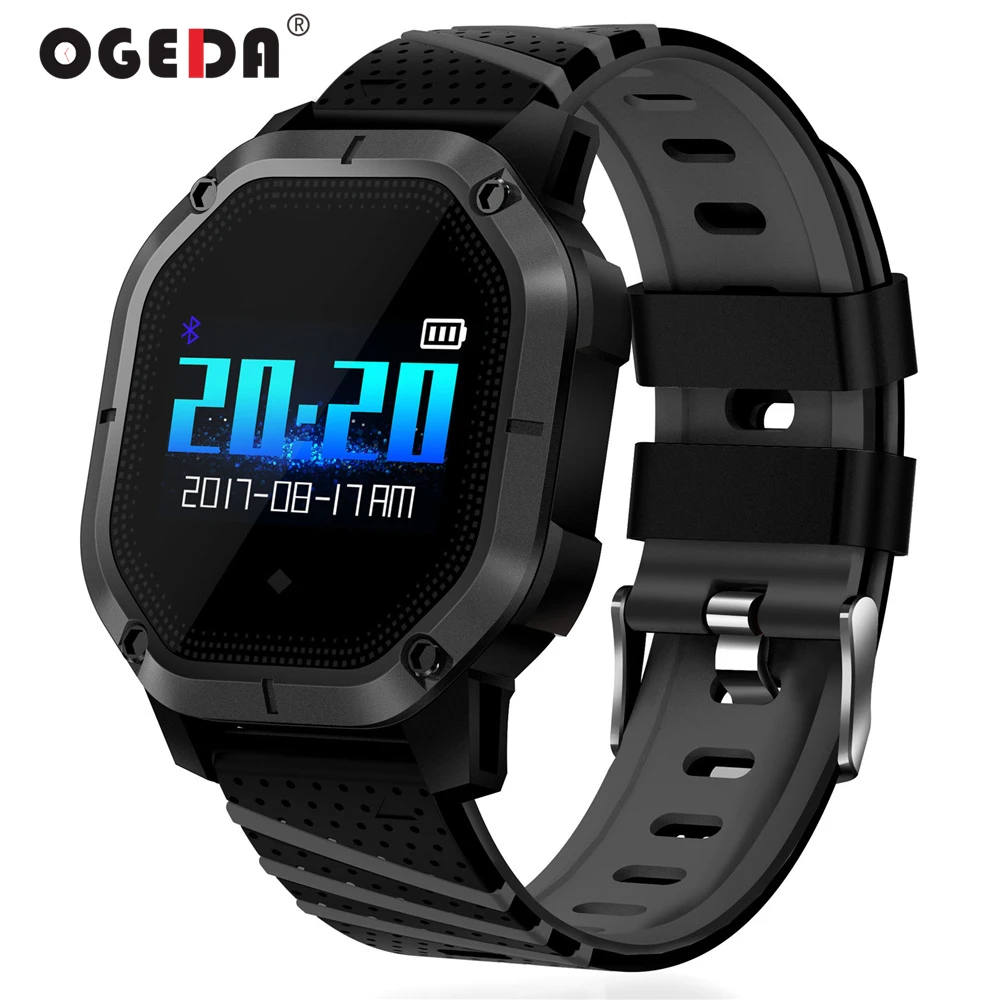 

OGEDA Men's Smart Fitness Bracelet Intelligent Band Smart Watch Heart Rate/Blood Oxygen/Blood Pressure Pedometer Task Reminder