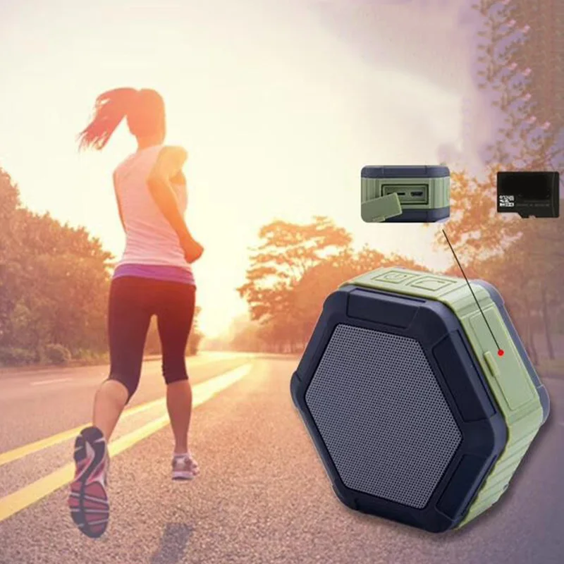 Ipx7 водонепроницаемый беспроводной Bluetooth динамик с микрофоном Поддержка TF MP3 для Iphone/Xiaomi Портативный 3 Вт Мощный Спорт на открытом воздухе
