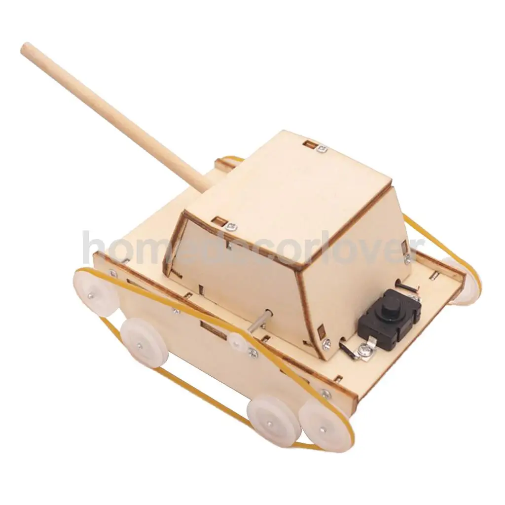 Wood Physics Science Educational Kids Children Car Tank Toy Developmental Model Kit for Early Study Interests Raises